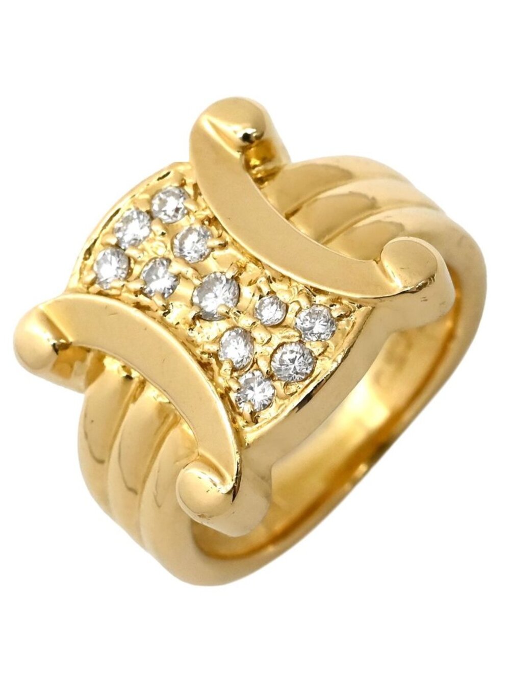 Celine Ring Macadam Diamond Yellow Gold 18k YG - Picture 1 of 8
